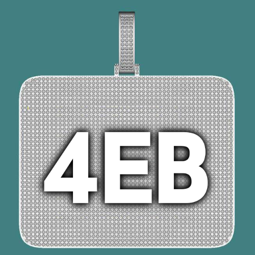 CUSTOM LETTER NECKLACE 3D BIG SQUARE