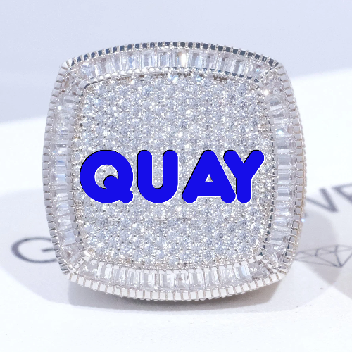 CUSTOM LETTER 3D ICED RING