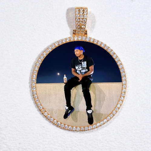 MEDIUM 3D CIRCLE CUSTOM PICTURE PENDANT