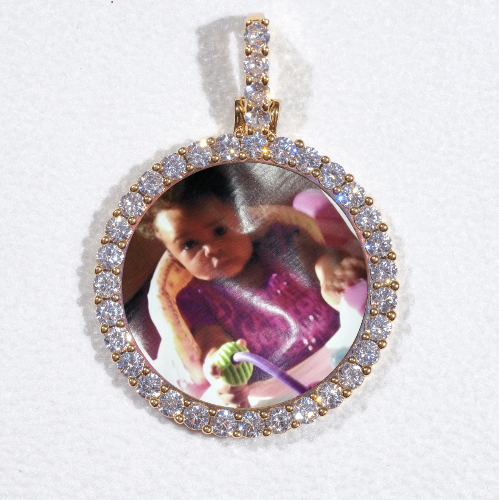 3D CIRCLE CUSTOM PICTURE PENDANT SMALL SIZE
