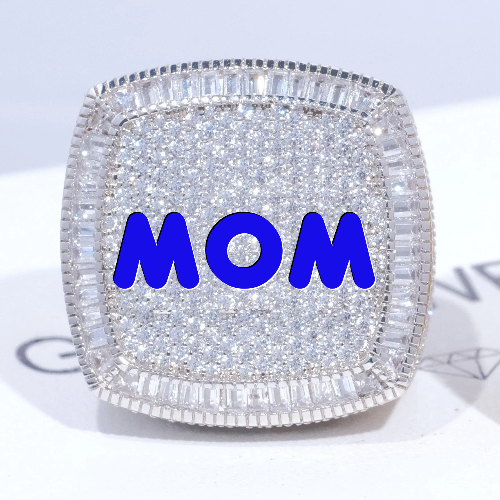 CUSTOM LETTER 3D ICED RING
