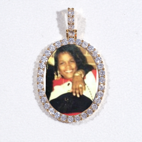 3D Oval Custom Picture Pendant