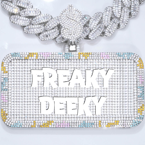 CUSTOM LETTER NECKLACE 3D COLORFUL SQUARE