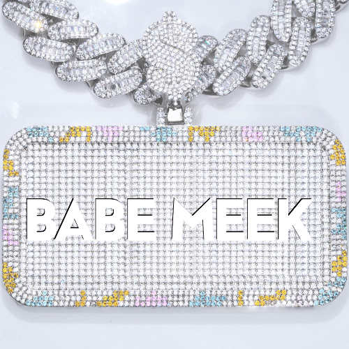 CUSTOM LETTER NECKLACE 3D COLORFUL SQUARE