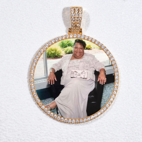 MEDIUM 3D CIRCLE CUSTOM PICTURE PENDANT