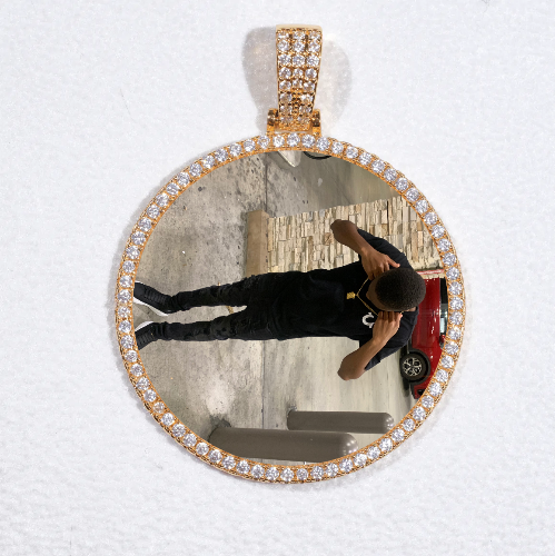 MEDIUM 3D CIRCLE CUSTOM PICTURE PENDANT