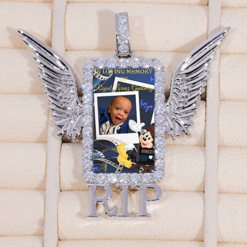 RIP WING 3D CUSTOM PICTURE PENDANT