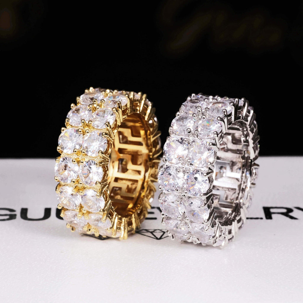 Micro-inlay CZ Double Row Ring - The GUU Shop