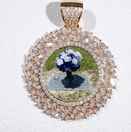 Large 3D Wheat Ear Custom Picture Pendant