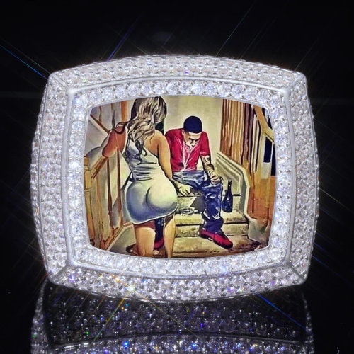 3D CUSTOM PICTURE ICED RING