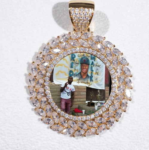 Large 3D Wheat Ear Custom Picture Pendant