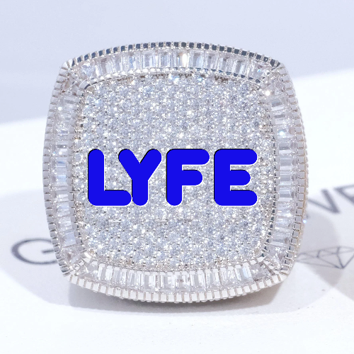 CUSTOM LETTER 3D ICED RING