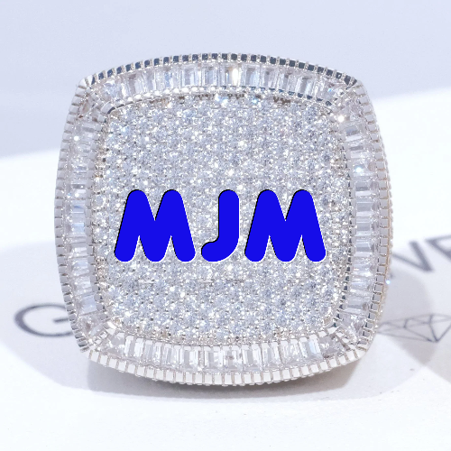 CUSTOM LETTER 3D ICED RING