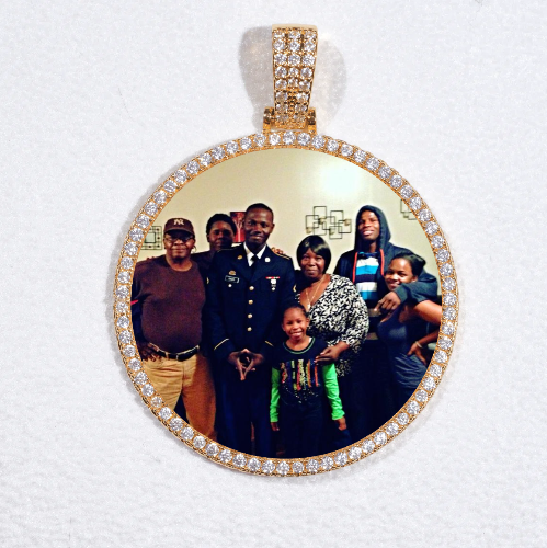 MEDIUM 3D CIRCLE CUSTOM PICTURE PENDANT