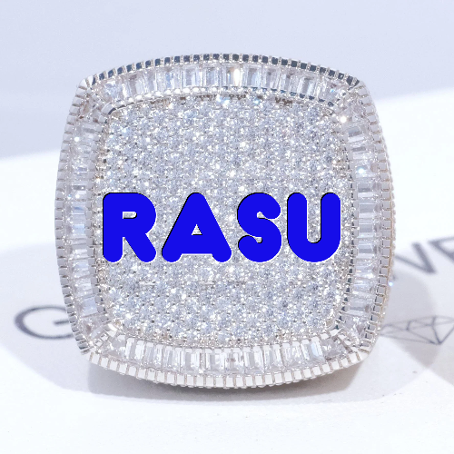 CUSTOM LETTER 3D ICED RING