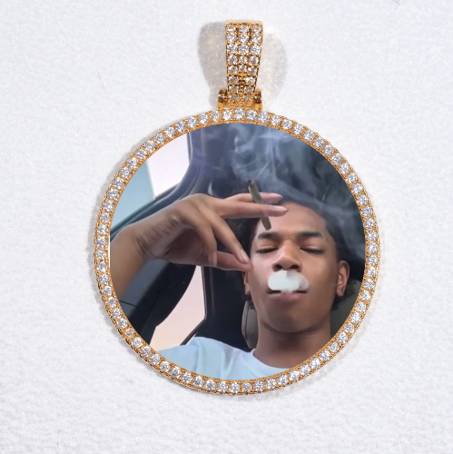 MEDIUM 3D CIRCLE CUSTOM PICTURE PENDANT