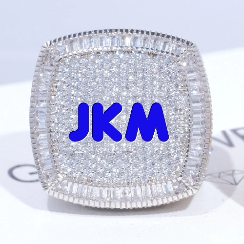 CUSTOM LETTER 3D ICED RING