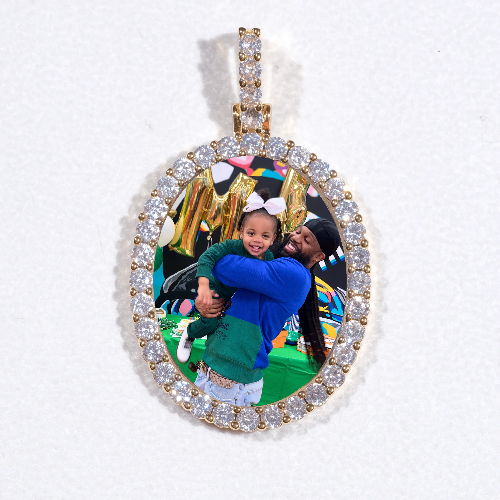 3D Oval Custom Picture Pendant