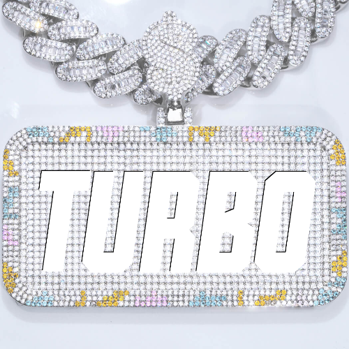 CUSTOM LETTER NECKLACE 3D COLORFUL SQUARE