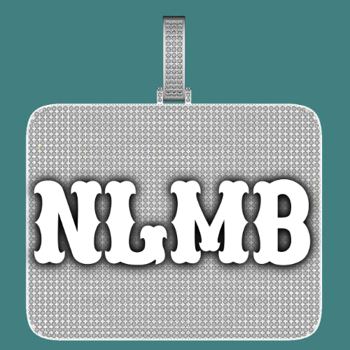 CUSTOM LETTER NECKLACE 3D BIG SQUARE