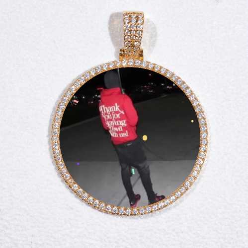 MEDIUM 3D CIRCLE CUSTOM PICTURE PENDANT