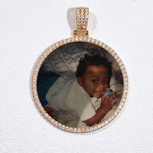 MEDIUM 3D CIRCLE CUSTOM PICTURE PENDANT