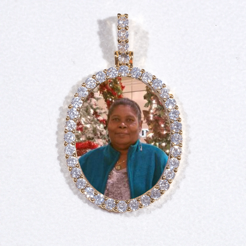 3D Oval Custom Picture Pendant