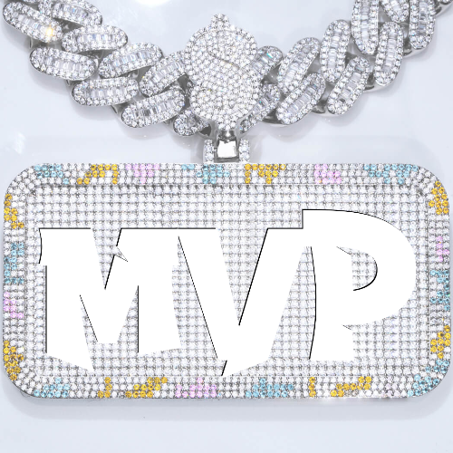 CUSTOM LETTER NECKLACE 3D COLORFUL SQUARE