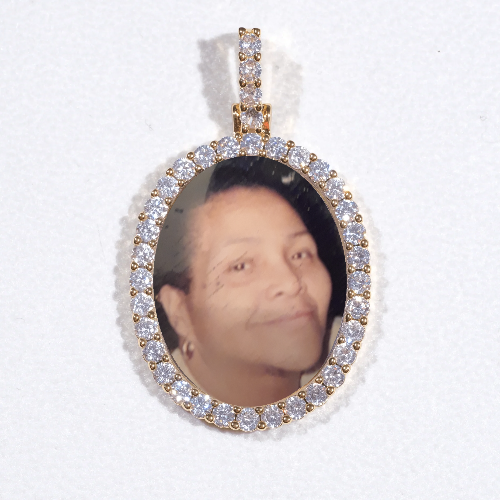 3D Oval Custom Picture Pendant
