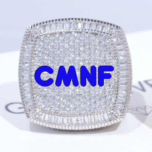 CUSTOM LETTER 3D ICED RING