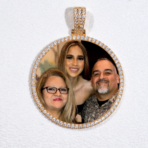 MEDIUM 3D CIRCLE CUSTOM PICTURE PENDANT