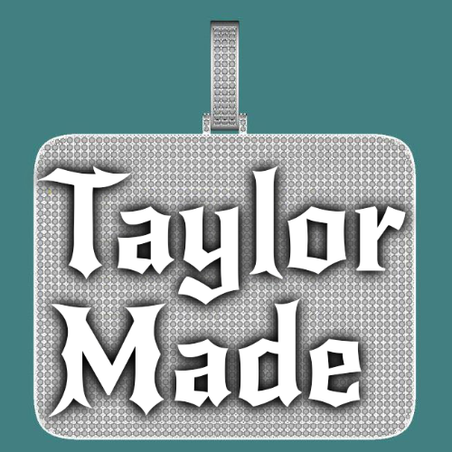 CUSTOM LETTER NECKLACE 3D BIG SQUARE