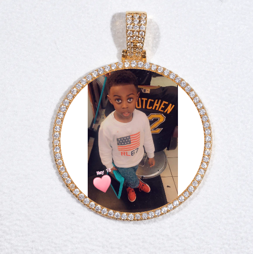 MEDIUM 3D CIRCLE CUSTOM PICTURE PENDANT
