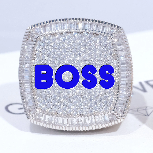 CUSTOM LETTER 3D ICED RING