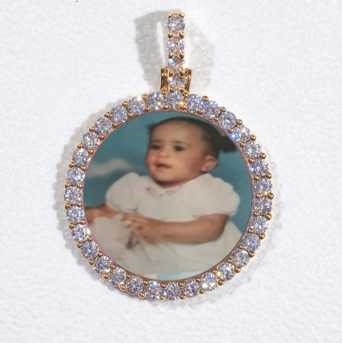 3D CIRCLE CUSTOM PICTURE PENDANT SMALL SIZE
