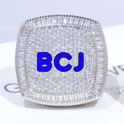 CUSTOM LETTER 3D ICED RING