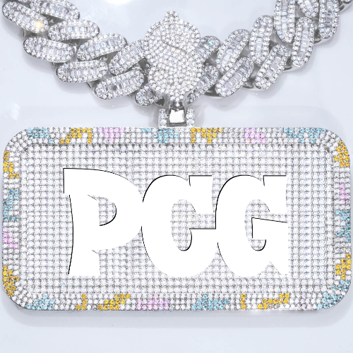CUSTOM LETTER NECKLACE 3D COLORFUL SQUARE