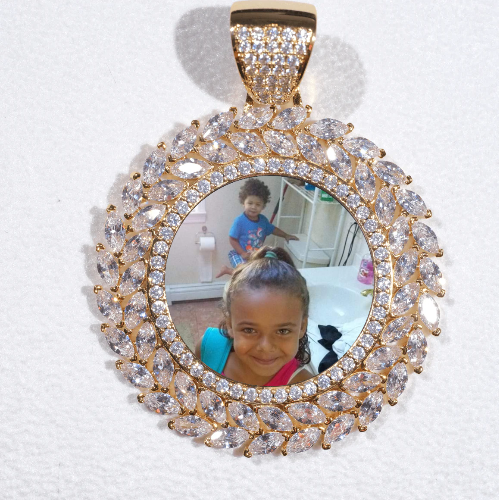 Large 3D Wheat Ear Custom Picture Pendant