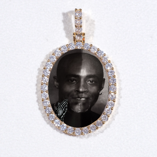 3D Oval Custom Picture Pendant