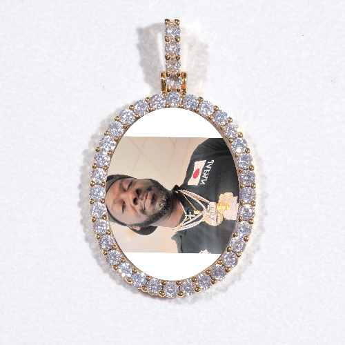 3D Oval Custom Picture Pendant