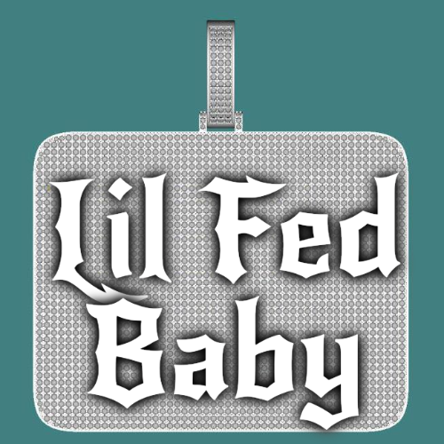 CUSTOM LETTER NECKLACE 3D BIG SQUARE