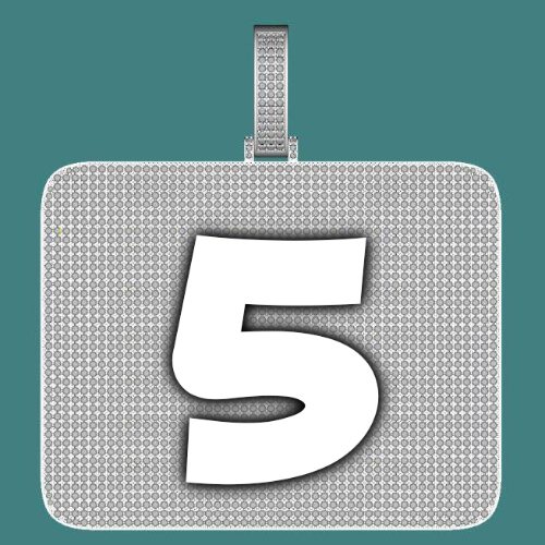 CUSTOM LETTER NECKLACE 3D BIG SQUARE