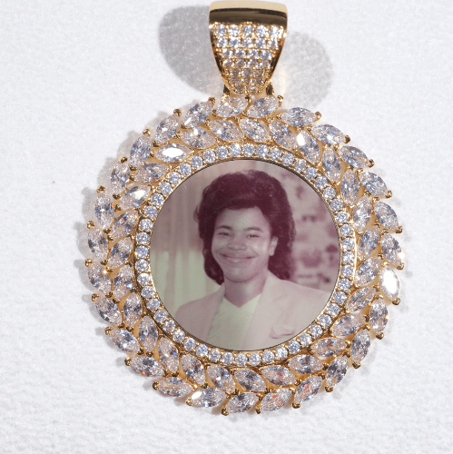 Large 3D Wheat Ear Custom Picture Pendant