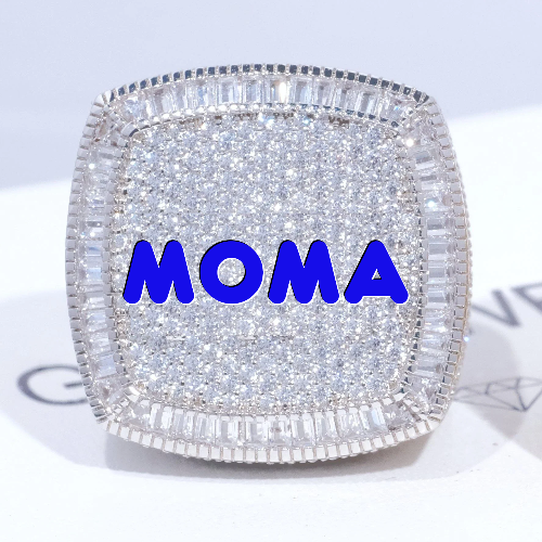 CUSTOM LETTER 3D ICED RING
