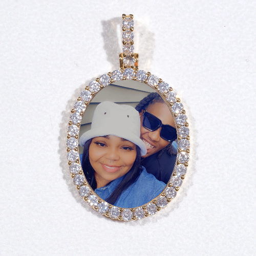 3D Oval Custom Picture Pendant