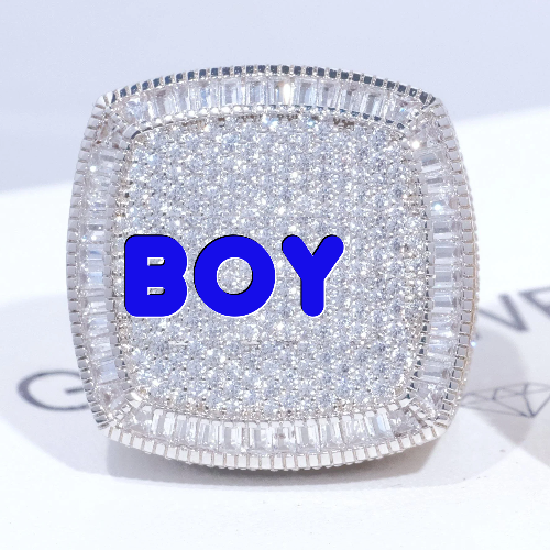 CUSTOM LETTER 3D ICED RING