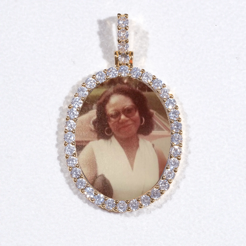 3D Oval Custom Picture Pendant