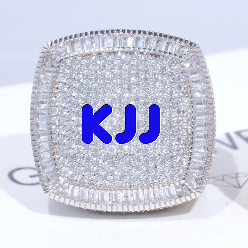 CUSTOM LETTER 3D ICED RING