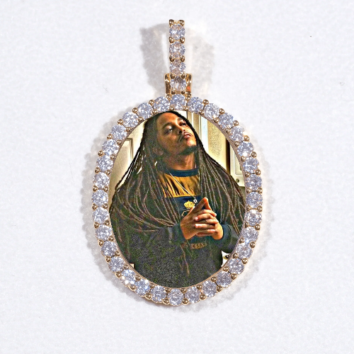 3D Oval Custom Picture Pendant