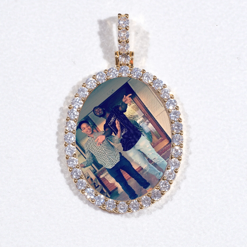 3D Oval Custom Picture Pendant